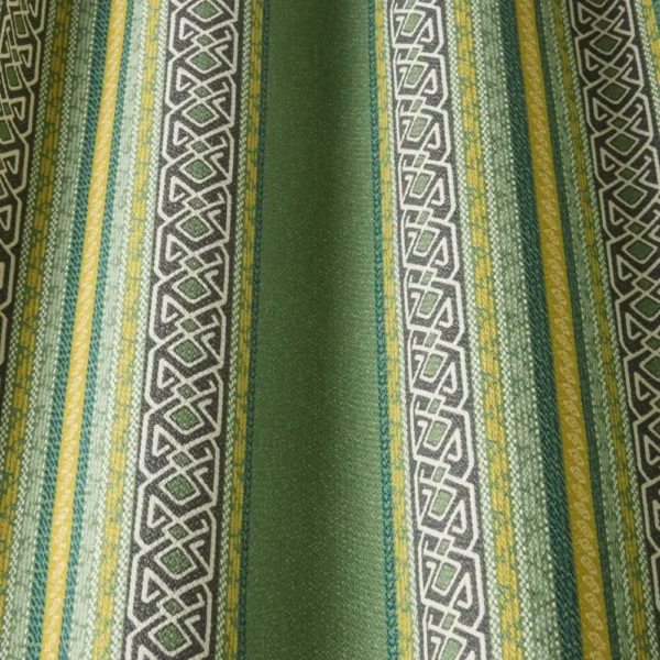 Severino Fabric - Cedar by green striped fabric with weave