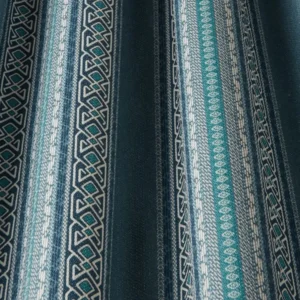 blue striped fabric with weave