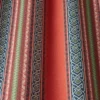 red striped fabric with weave