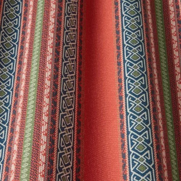 Severino Fabric - Lava by red striped fabric with weave