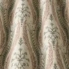 brown botanical fabric with weave