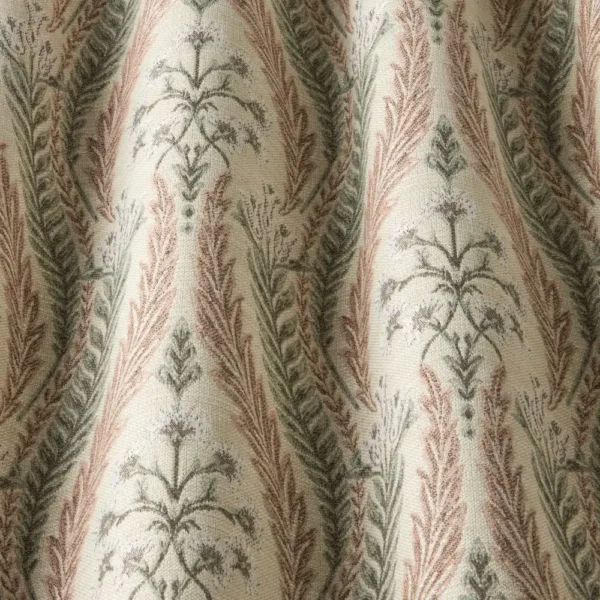 Verini Fabric - Blush by brown botanical fabric with weave