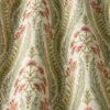 green botanical fabric with weave