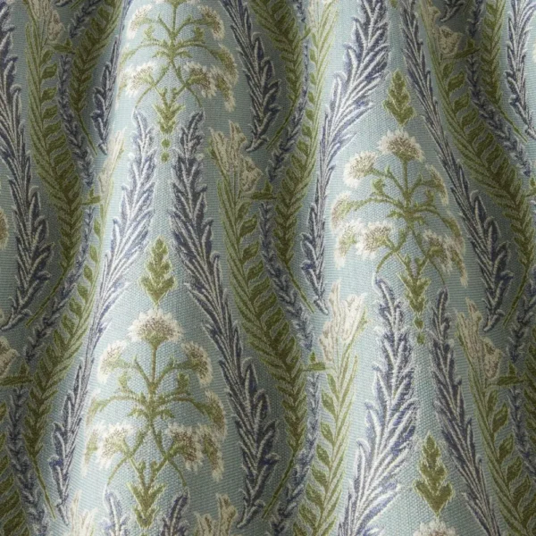 Verini Fabric - Glacier by purple botanical fabric with weave