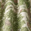 green botanical fabric with weave