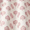 red botanical fabric with weave