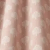 pink botanical fabric with weave