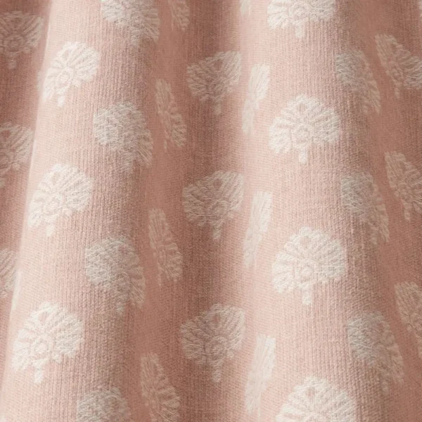 Segoa Fabric - Blush by pink botanical fabric with weave