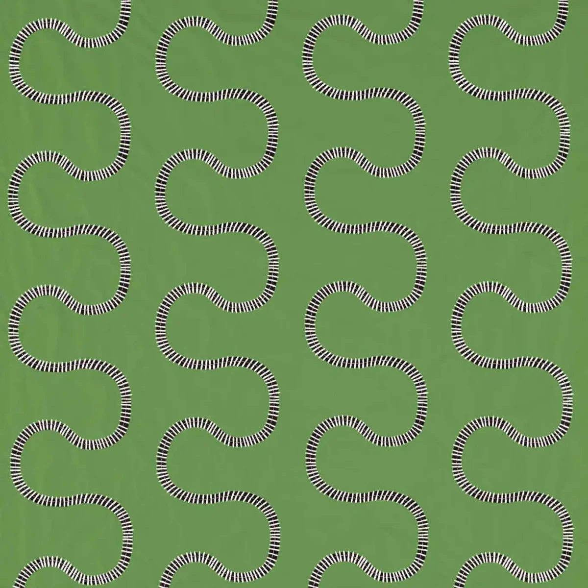 green striped embroideried fabric from Harlequin