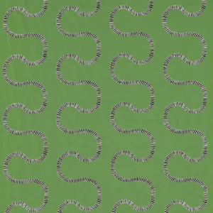 green striped embroideried fabric from Harlequin