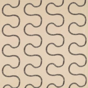 neutral striped embroideried fabric from Harlequin