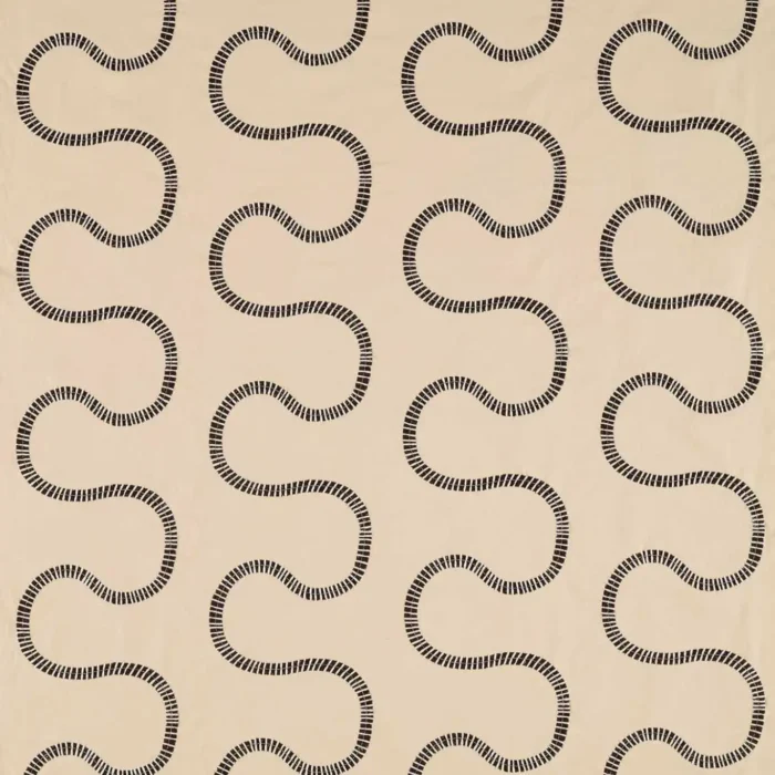 Michi Fabric - Shiitake / Charcoal / Celestial swatch