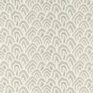 black-grey botanical embroideried fabric from Harlequin