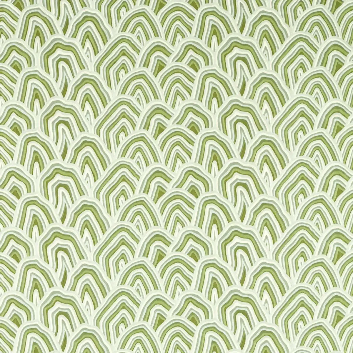 Kumo Fabric - Seaglass / Forest / Silver Willow by green botanical embroideried fabric from Harlequin