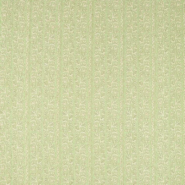 Khorol Fabric - Sage / Shiitake by green botanical embroideried fabric from Harlequin