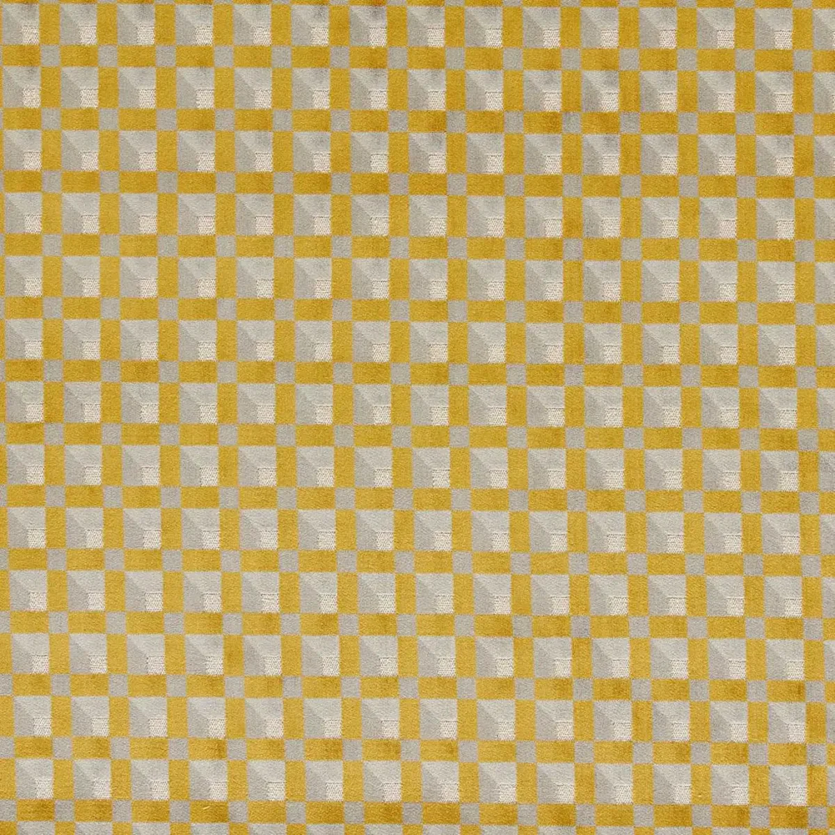 Blocks Fabric - Nectar / Sketched / Diffused Light by yellow geometric woven fabric from Harlequin