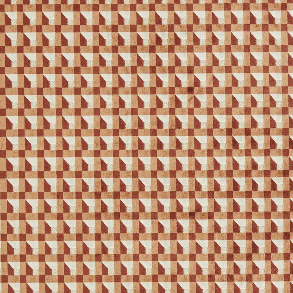 orange geometric woven fabric from Harlequin