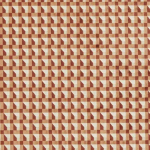 orange geometric woven fabric from Harlequin