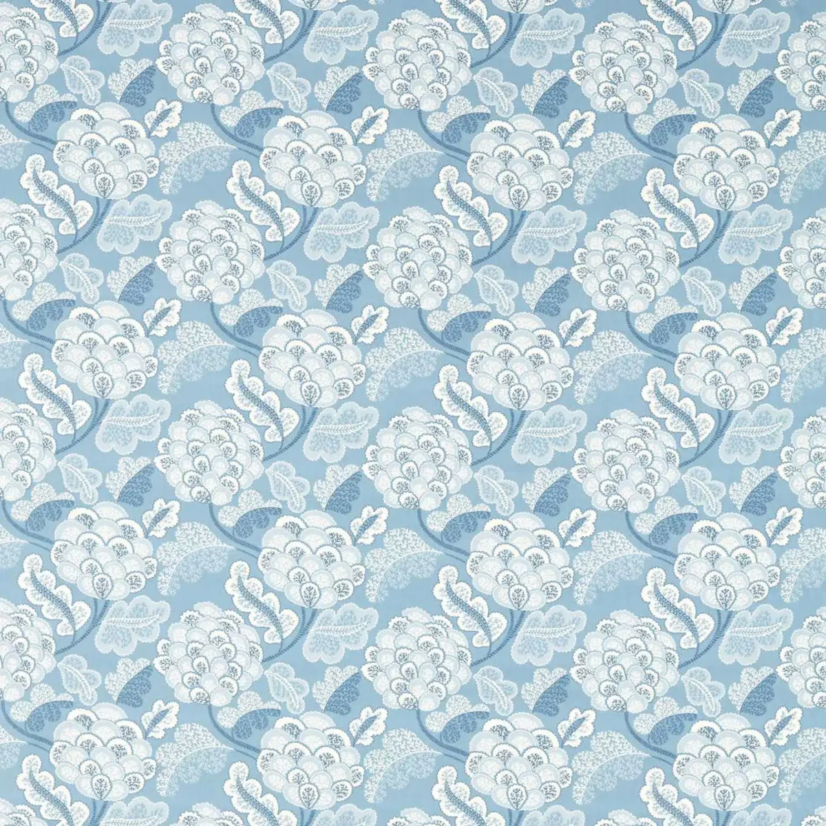 blue botanical cotton fabric from Harlequin
