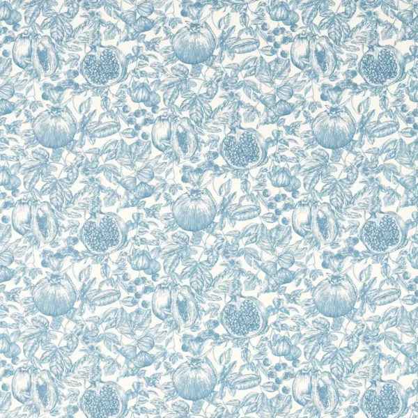 blue botanical cotton fabric from Harlequin