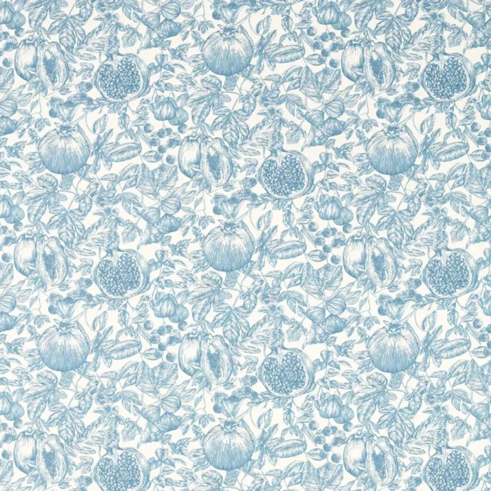 Melograno Fabric - Celestial / Fig Blossom swatch