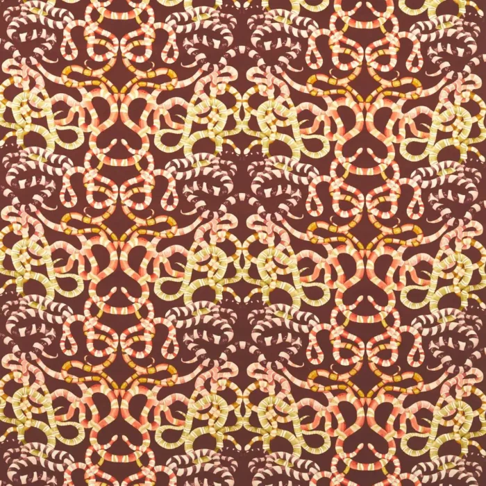 Serpenti Fabric - Brazilian Rosewood / Grounded / Amber Light swatch
