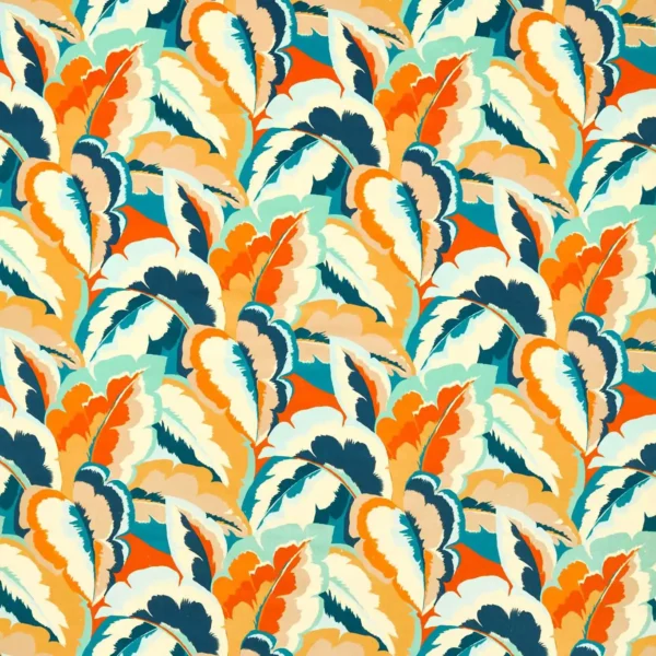 multicolour botanical velvet-chenille fabric from Harlequin