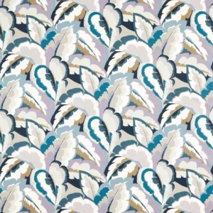 blue botanical cotton fabric from Harlequin