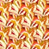 orange botanical velvet-chenille fabric from Harlequin