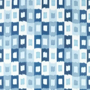 blue geometric cotton fabric from Harlequin