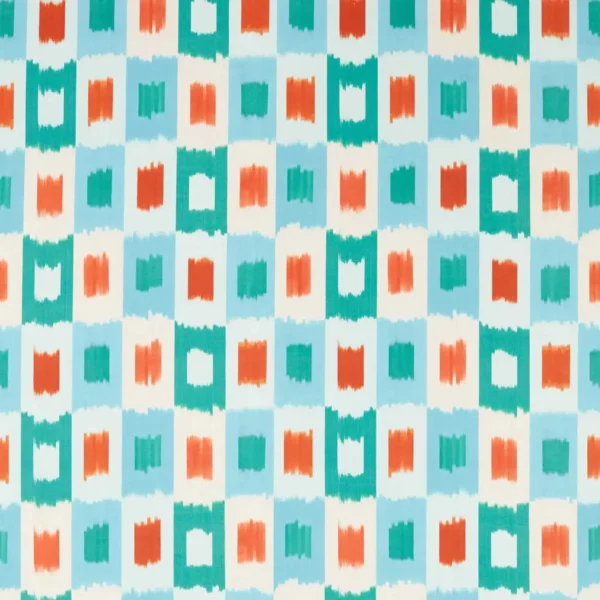 blue geometric cotton fabric from Harlequin