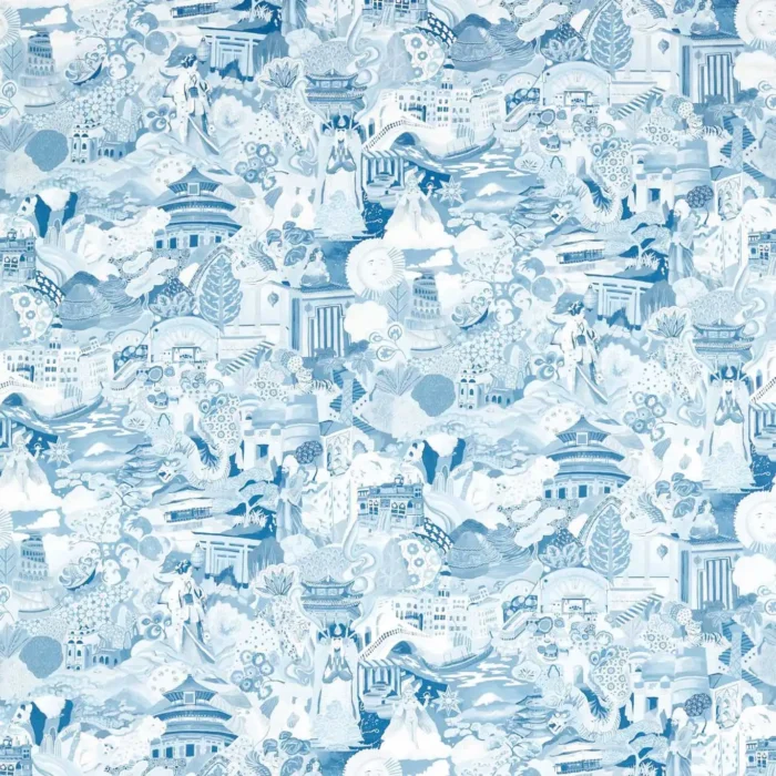 Journey of Discovery Fabric - Wild Water / Exhale swatch