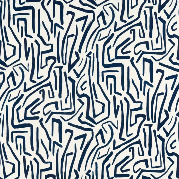 Melodic Fabric - Japanese Ink / Origami by blue misc cotton fabric from Harlequin