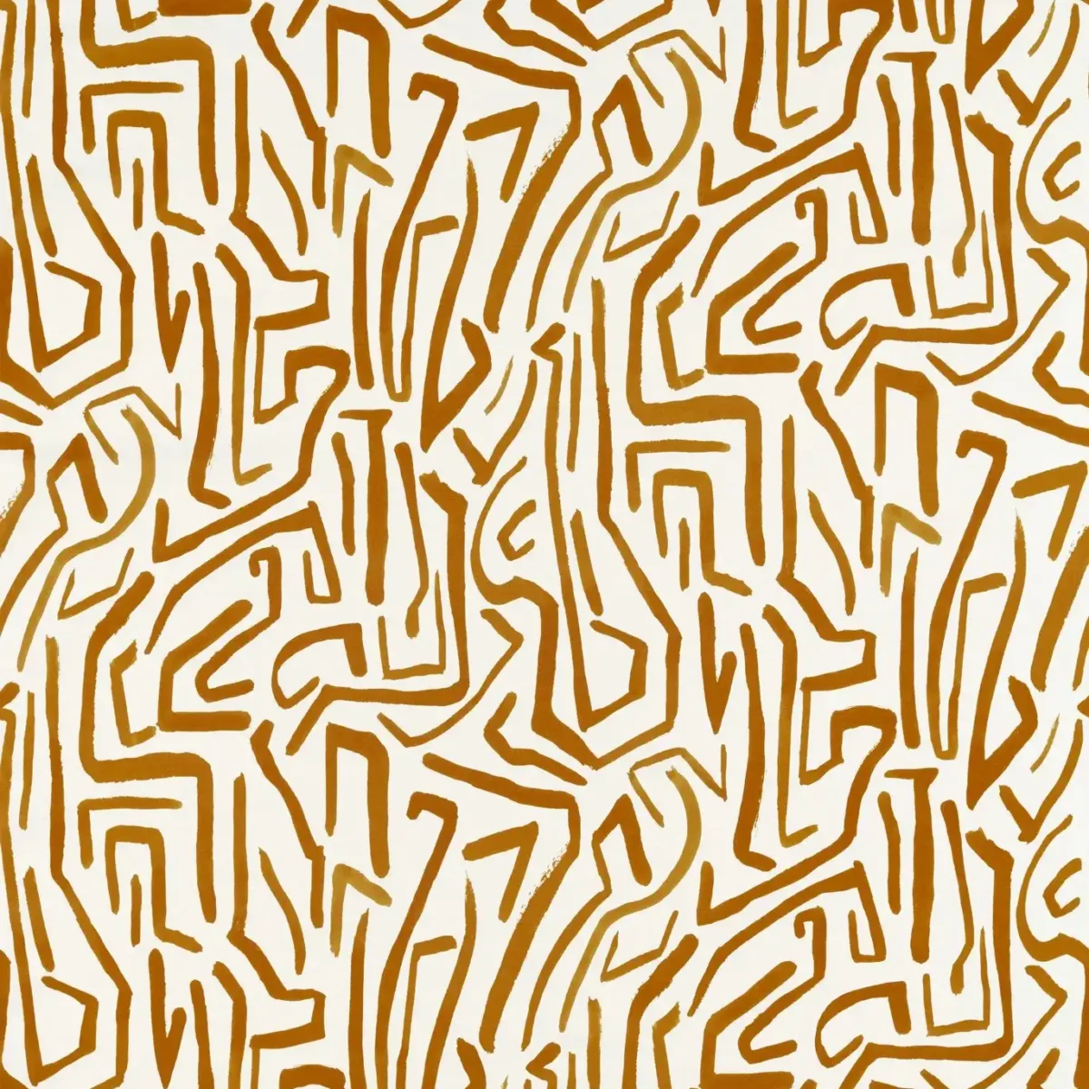 Melodic Fabric - French Ochre / Paper Lantern by orange misc cotton fabric from Harlequin