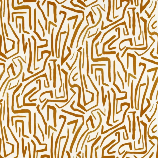 Melodic Fabric - French Ochre / Paper Lantern by orange misc cotton fabric from Harlequin