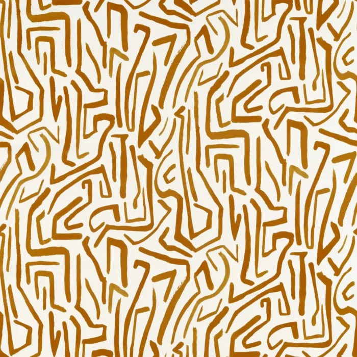 Melodic Fabric - French Ochre / Paper Lantern swatch