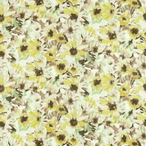 yellow botanical cotton fabric from Harlequin