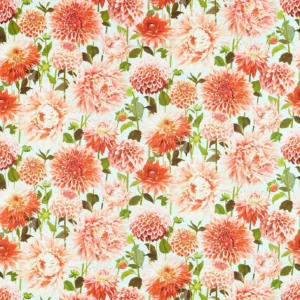 red botanical cotton fabric from Harlequin