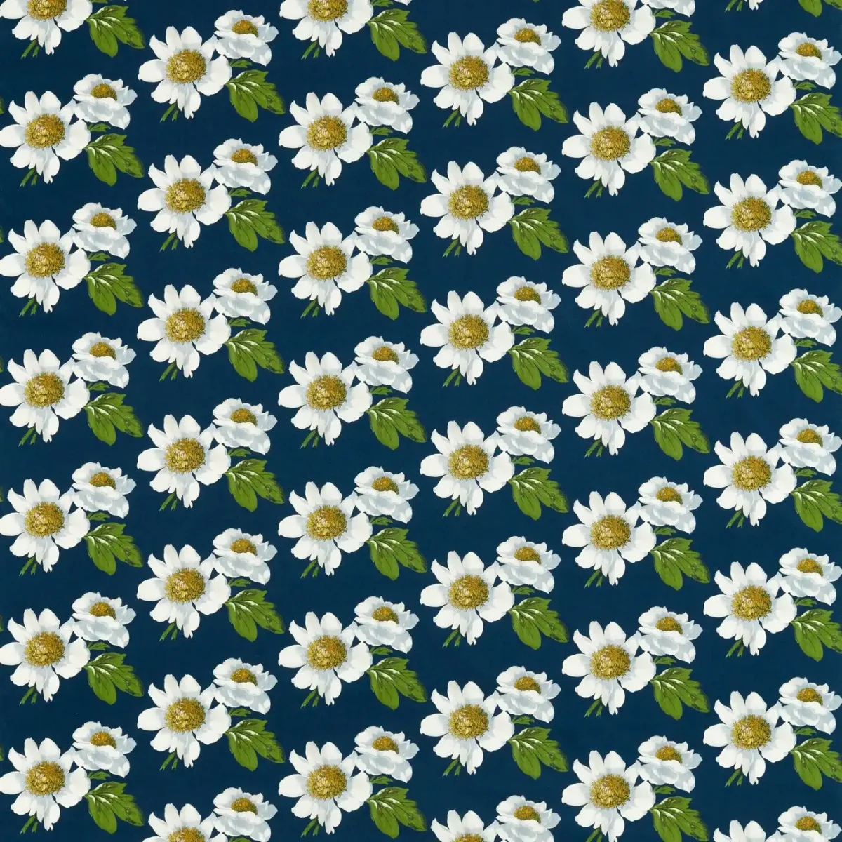 blue botanical cotton fabric from Harlequin