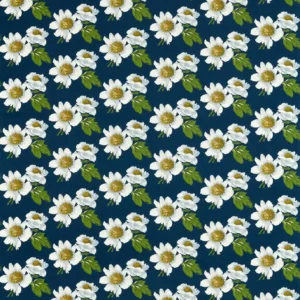 blue botanical cotton fabric from Harlequin