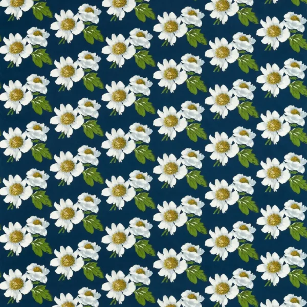 blue botanical cotton fabric from Harlequin