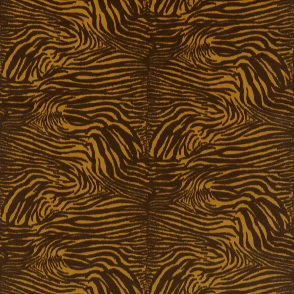 Equidae Fabric - Onyx / Amber Light by black-grey animal cotton fabric from Harlequin