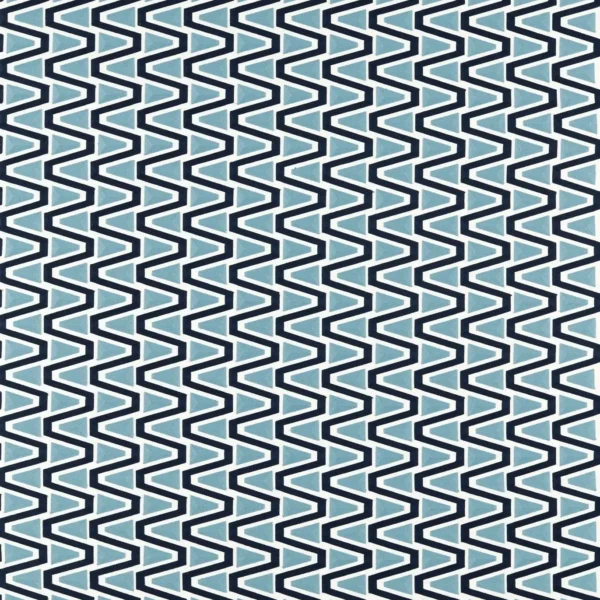 blue geometric cotton fabric from Harlequin