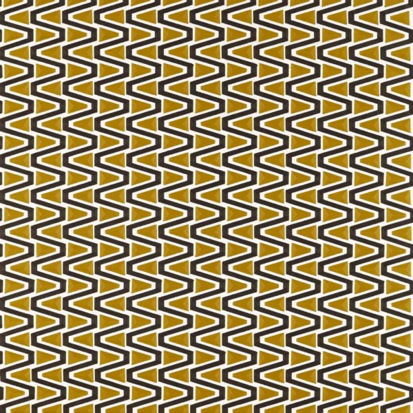 yellow geometric cotton fabric from Harlequin