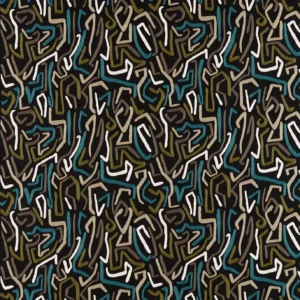 black-grey misc embroideried fabric from Harlequin