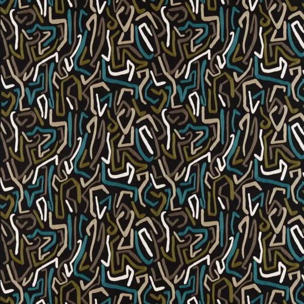 black-grey misc embroideried fabric from Harlequin
