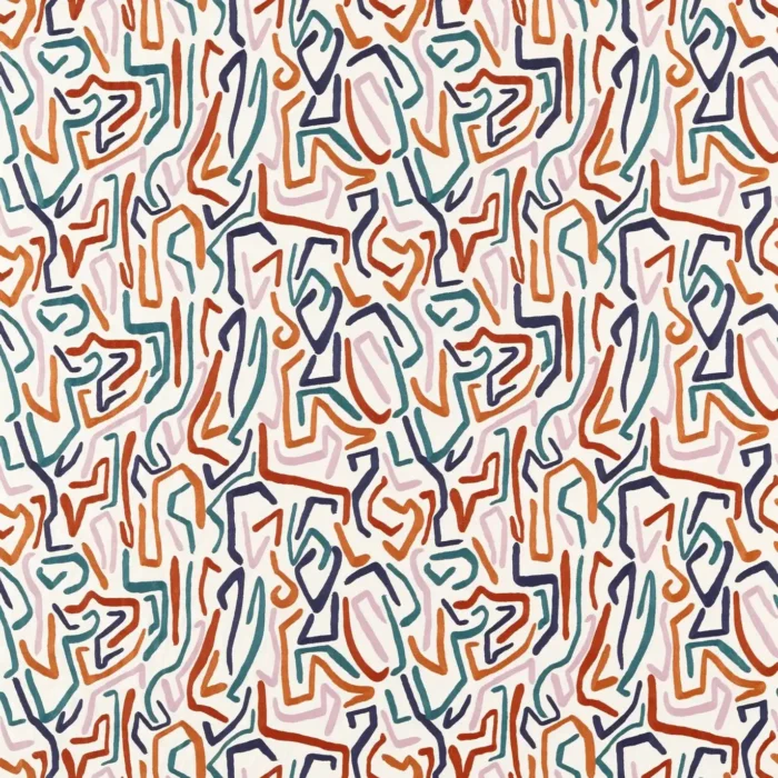 Synchronic Fabric - Brazilian Rosewood / Onsen / Fire swatch