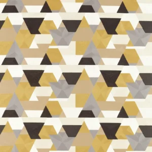 yellow geometric embroideried fabric from Harlequin