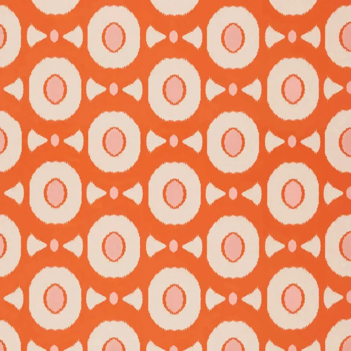 Zinnia Fabric - Clemetine / Peony by orange contemporary silk-satin fabric from Harlequin