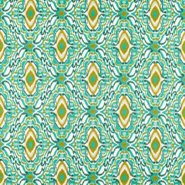 Ixora Fabric - Emerald / Palm / Chartreuse by green traditional embroideried fabric from Harlequin